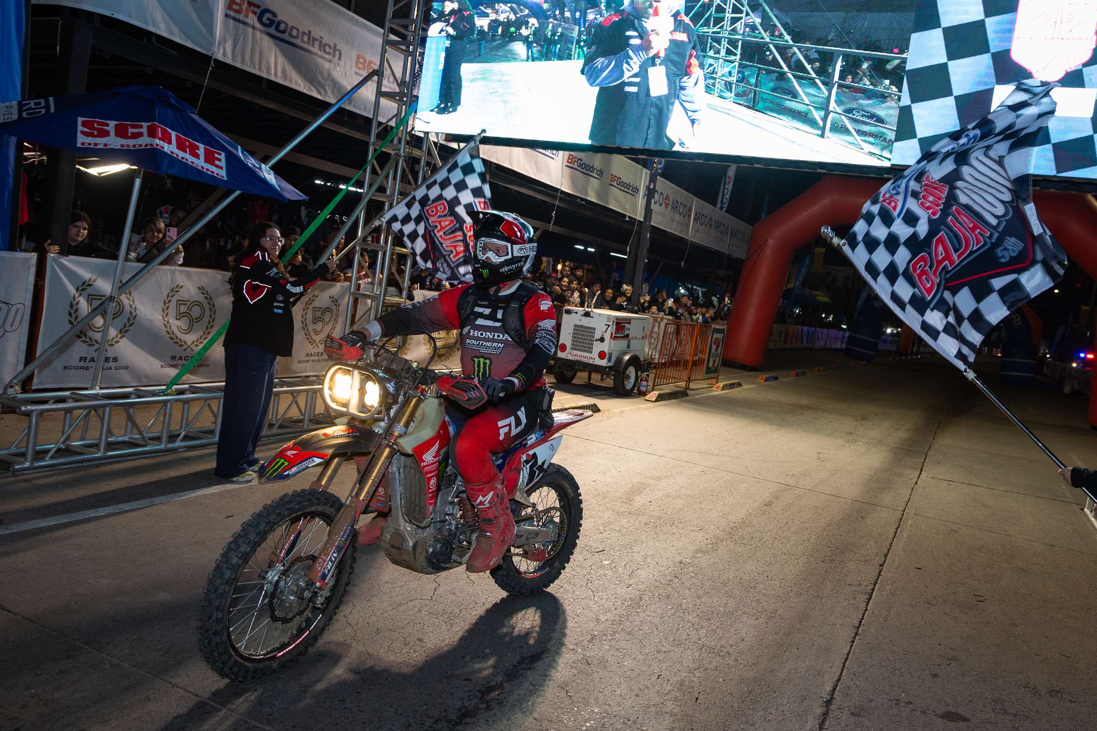 2025 SCORE Baja 1000 - Tyler Lynn, Carter Klein, and David Kamo of the Slam Life Racing/Honda Team